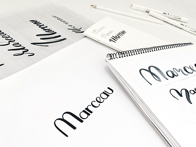 Marceau Logo Sketches branding calligraphy corporate fashion handwriting lettering letters logo logotype sketch type typography