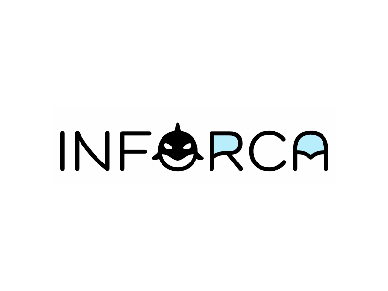 Inforca Logo Animation animated branding corporate design font illustration logo orca svg