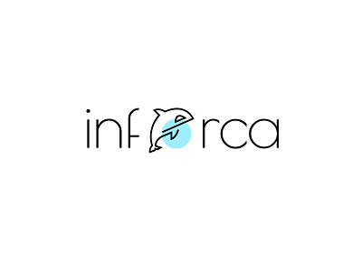 Inforca Logo Sketches brand branding concept line art logo minimal orca symbol