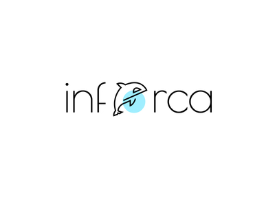 Inforca Logo Sketches brand branding concept line art logo minimal orca symbol