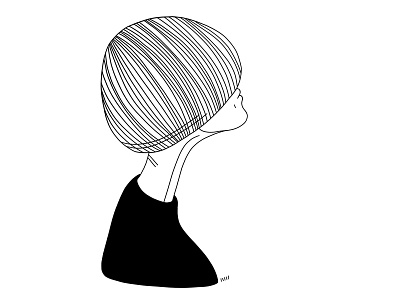 See character draw fashion female feminine girl hair haircut hairstyle illustration lineart linework mood portrait sensual woman