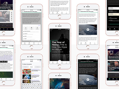 Long Read App app article highlight hover ios long read nav news search toolbar ui ux