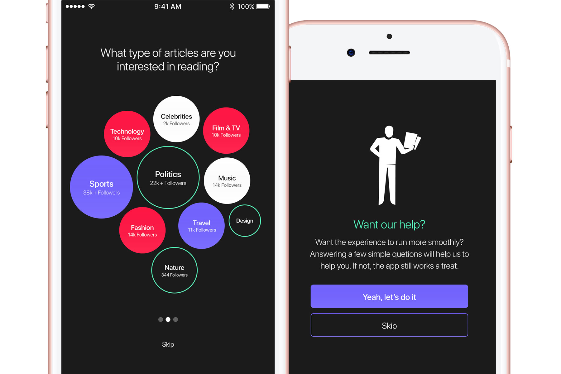 Long Read App Onboarding By Luke Murtagh On Dribbble