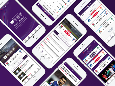 Six Nations App 2018 app rugby sports ui ux