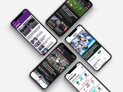 Rugby World Cup 2019 App Pt.3 app interface news rugby sports app ui ux world cup