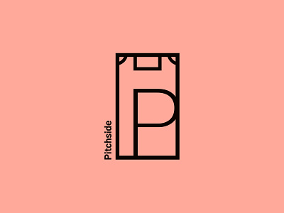 Pitchside Logo Concept concept flat logo football pitch logo pitch