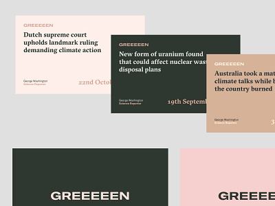 G R E E E E N climatechange colour enviroment green type typeface typogaphy