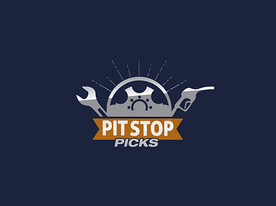 "Pit Stop Picks" Logo 2 branding design graphic design illustration illustrator logo logo design ui ux vector