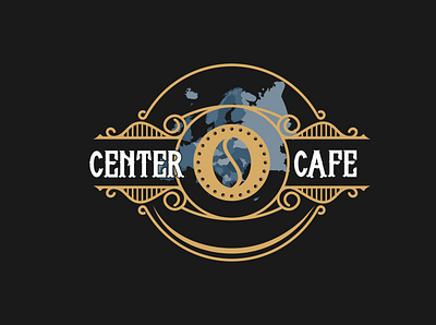 "Center Cafe" Logo branding cafe cafeteria coffee design graphic design illustration illustrator logo logo design resturant ui ux vector