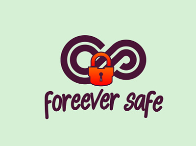 "Forever Safe" Logo branding check point cybersecurity design free logo graphic design illustration illustrator infinity logo logo concepts logo design new logo software ui ux vector youtube