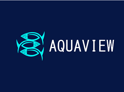 "Aquaview" Logo 3d animation branding design fish graphic design illustration illustrator logo logo design motion graphics restaurant texas ui ux vector