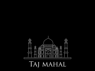 "Taj Mahal" Logo 3d animation branding design graphic design illustration illustrator logo logo design motion graphics ui ux vector