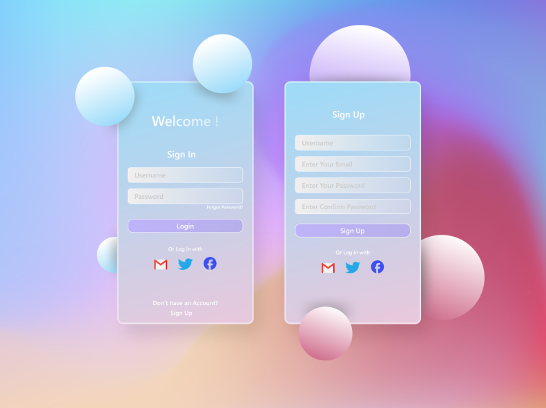 Mobile Application Login Screen by Akshata Gowalkar on Dribbble