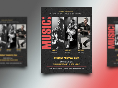 Music Event Flyer design event flyer graphic design music