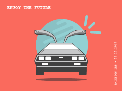 Enjoy the Future back to the future illustration delorean marty movies social