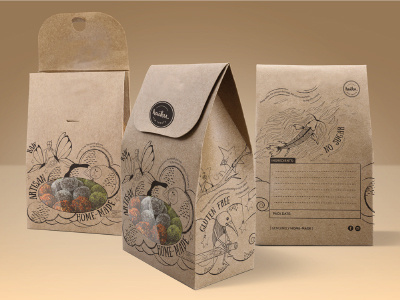 Raw treats packaging haiku illustrations packaging raw sweet treats