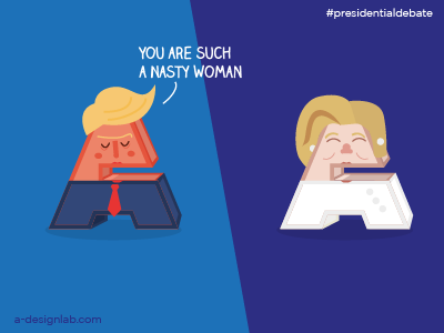 Presidential Debate america clinton debate illustration presidential debate trump vector vote