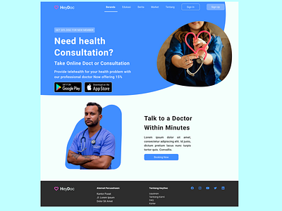 Landing Page Telemedicine branding design icon illustration landing page medicine minimal mobile app design telemedicine typography ui ux web design website