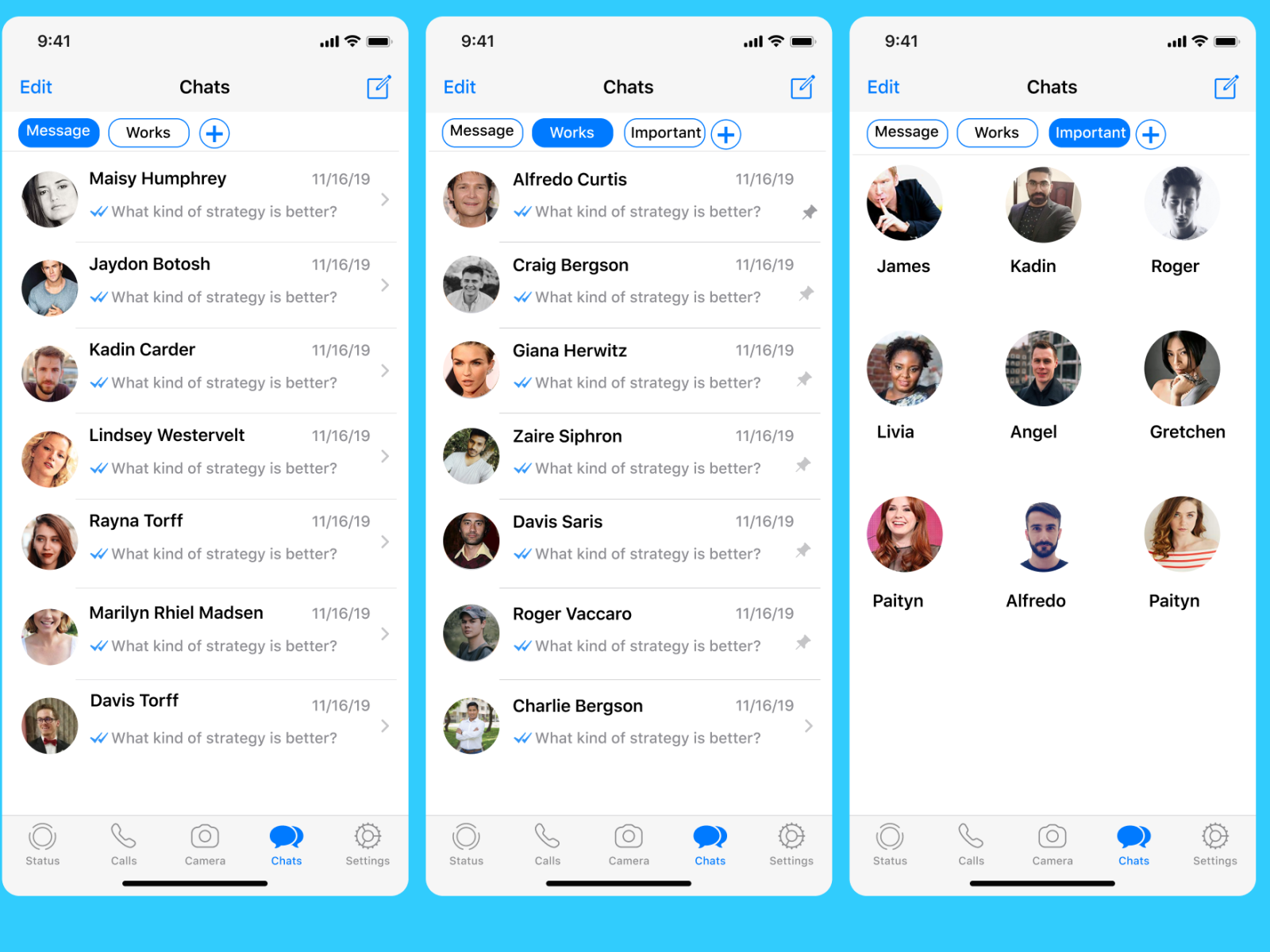 Redesign Whatsapp Group by Tegar Bayu Ginanjar on Dribbble