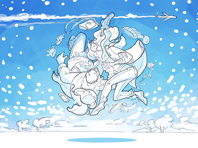 Love Story Sketch blue couple in love illustration love sketch valentines day