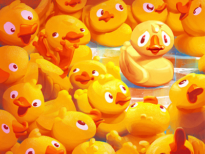 Ugly Duckling children cute duck illustration orange sketches speedpaint ugly duckling uglyduckling