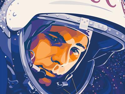 Gagarin astronaut character gagarin illustration man space spaceman universe vector vectorillustration yuri gagarin