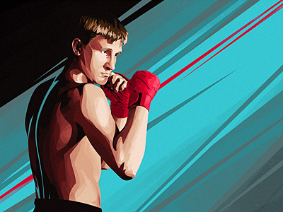 Boxer boxer boxing character illustration man vector vectorillustration