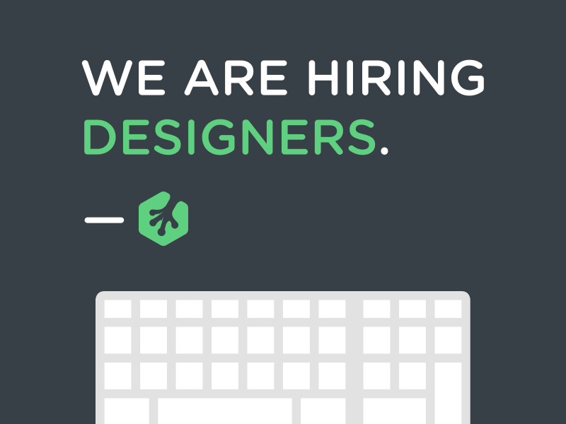 We are hiring designers. hiring treehouse