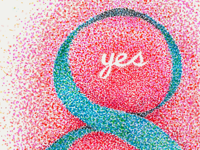 'Yes, and' themed wedding invitation illustration illustration improv wedding