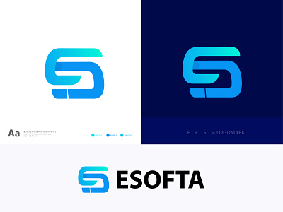 Esofta Modern Logo Design branding design e letter logo graphic design logo designer mehejar mehejar designs minimal logo design modern and minimal modern logo design s letter logo