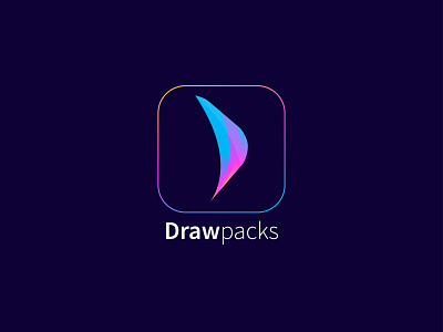 Drawpacks App Icon branding d logo design graphic design illustration logo logo designer mehejar mehejar designs minimal minimal logo design modern logo modern logo design popular trending