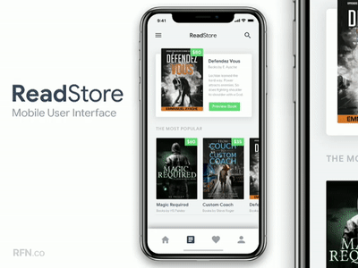 Mobile UI // ReadStore book book app ios iphone iphone x mobile sketch ui user interface ux