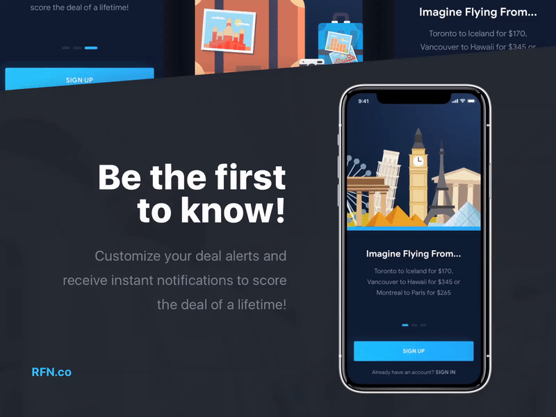 Travel Apps Onboarding Concept