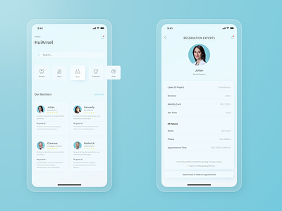 About the medical industry page app typography ui ux