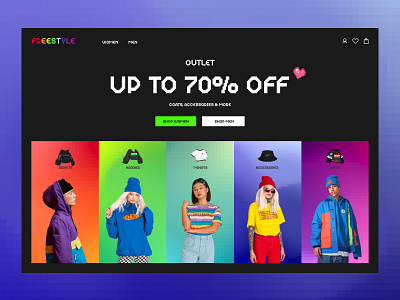 Pixel site Concept — e-commerce e commerce ui webdesign