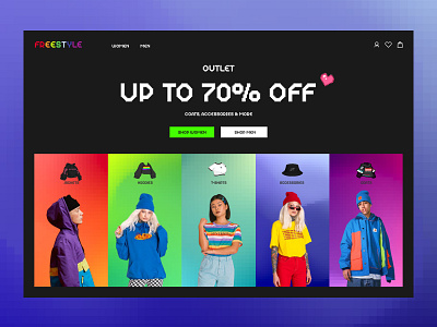 Pixel site Concept — e-commerce