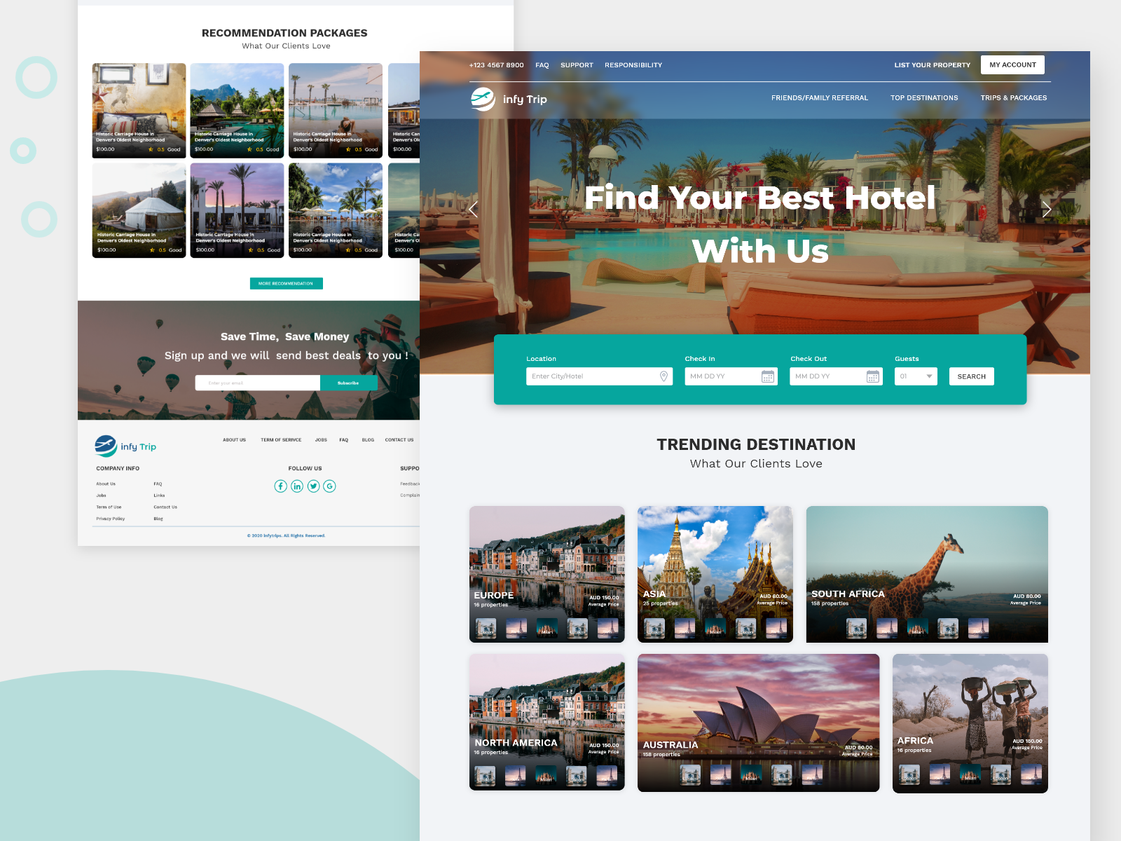 Hotel Booking Web site by Arjun Amgain on Dribbble