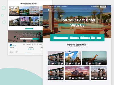 Hotel Booking Web site home page design