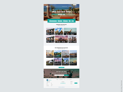 InfyTrip - Hotel Booing Application app branding company website home page home page design home screen landing page ui