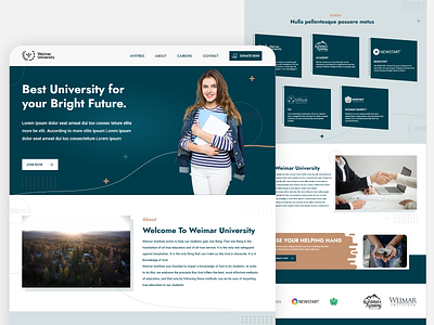 University Landing page