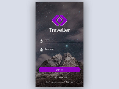 Mobile App Login Page. app interface ios login mobile ui user ux