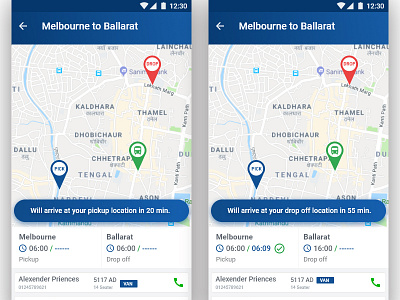 Passenger App drop off googlemaps mobile app passenger app pickup