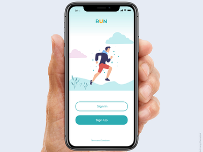 Login page of running app