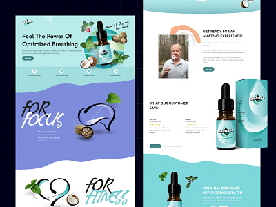 Original Drops Landing Page 💧 blue clean clean design design drink drop fresh hero landing landing page mineral water nature responsive design sea showcase ui user interface water web website