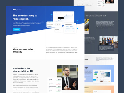 ILOQUOTE About Page 📈 about about page about us blue business clean company finance landing landing page landingpage site sites ui user interface ux web website who we are