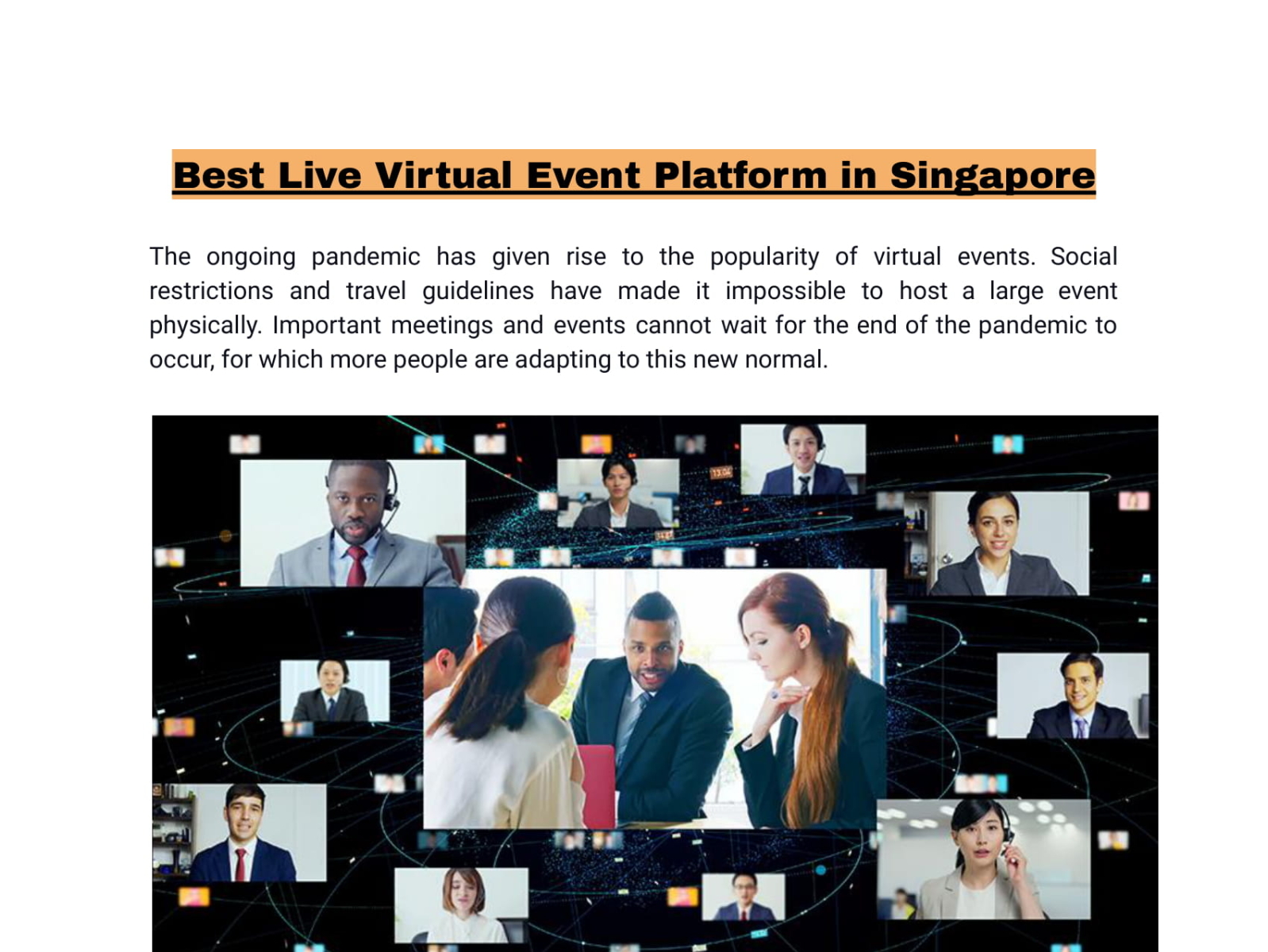 Best Live Virtual Event Platform in Singapore by Virtual Console on ...