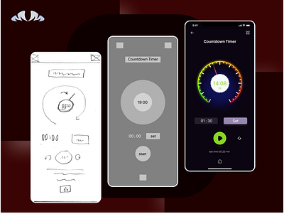 Countdown Timer 014 app countdown countdown timer design graphic design illustration interface timer ui ui014 uidesign uiux
