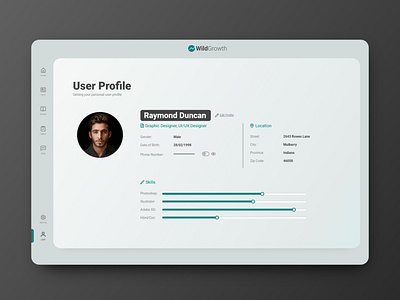 Daily UI #006 - User Profile daily ui dailyui ui ux