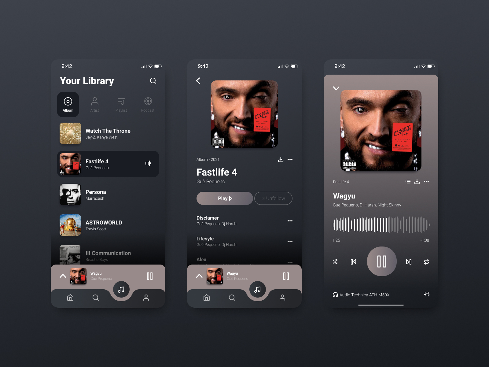 Daily UI #009 - Music Player by Flavio Salvi on Dribbble