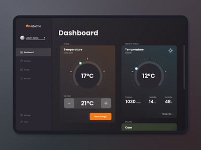 Daily UI #021 - Home Monitoring Dashboard